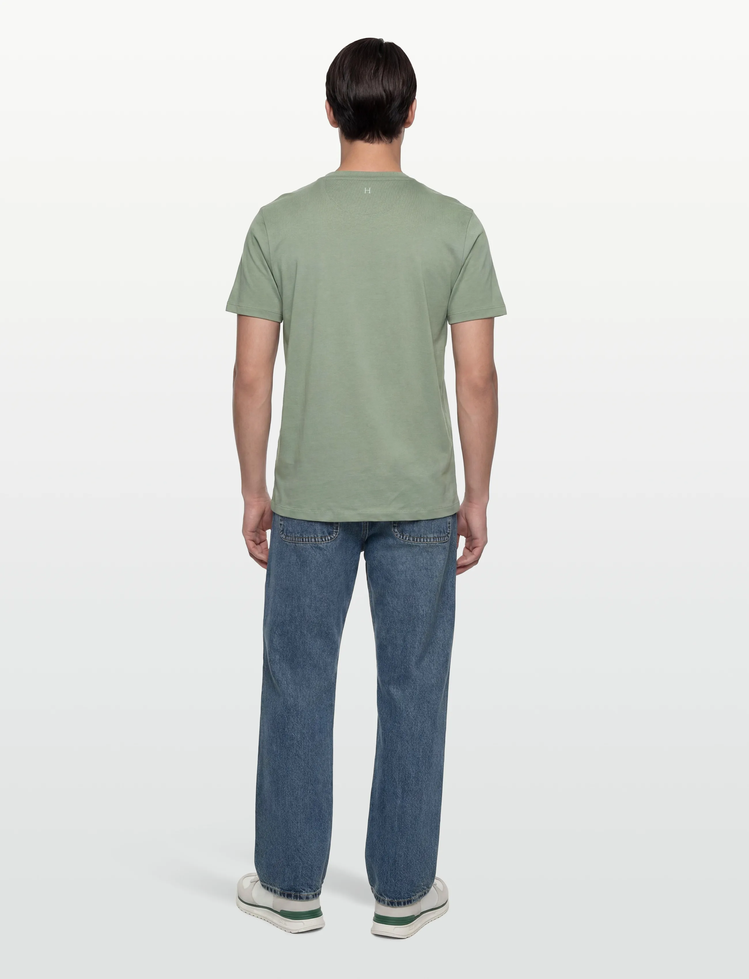 Hackett London - HERITAGE H SMALL LOGO - kortärmade t-shirts - sage green - 4