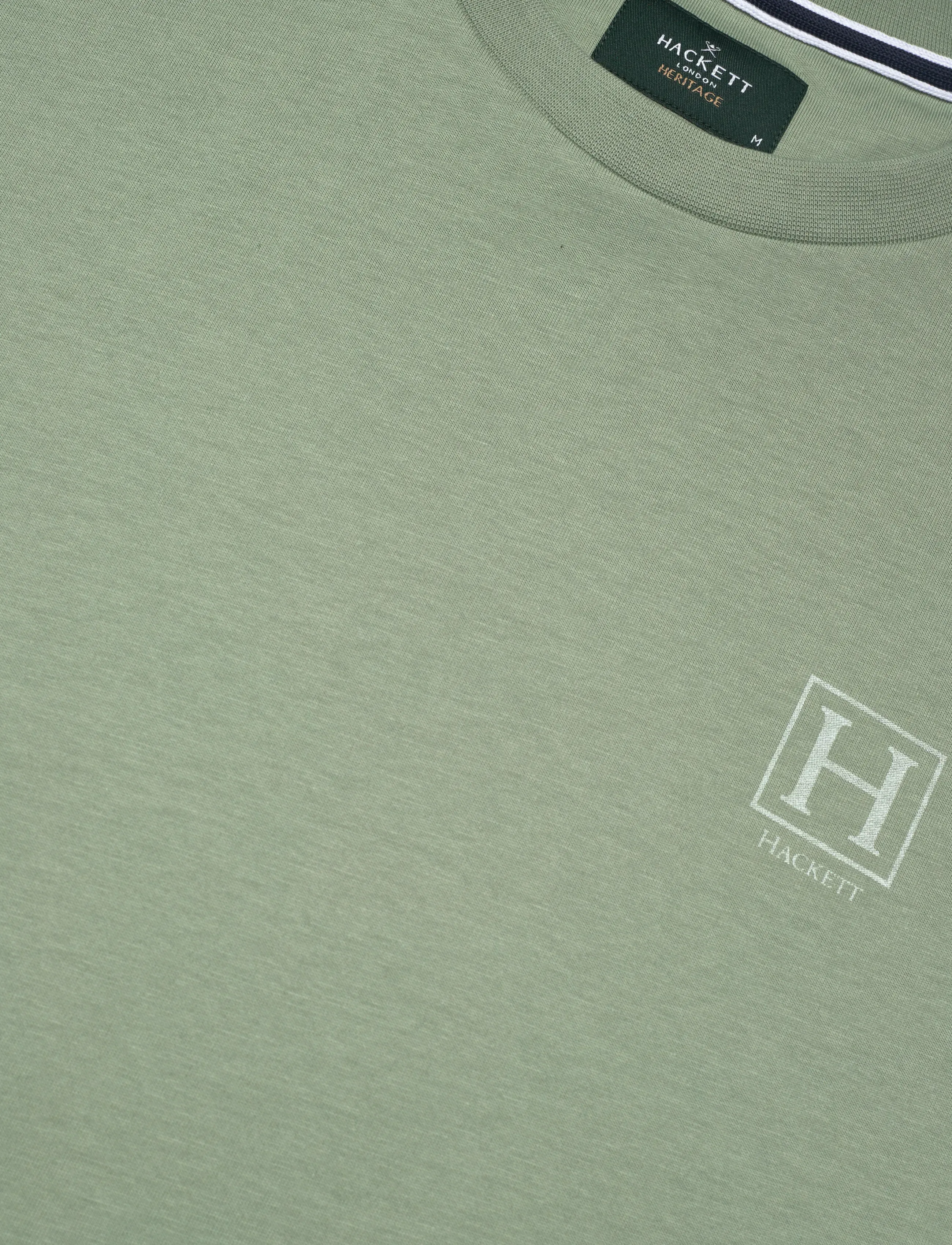 Hackett London - HERITAGE H SMALL LOGO - kortärmade t-shirts - sage green - 5