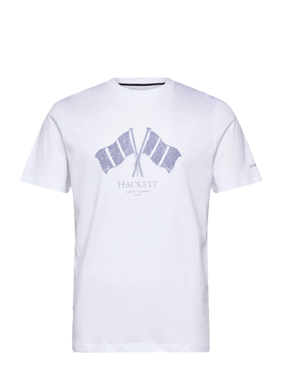 Hackett London - HERITAGE LRC FLAG TEE - kurzärmelig - optic white - 1