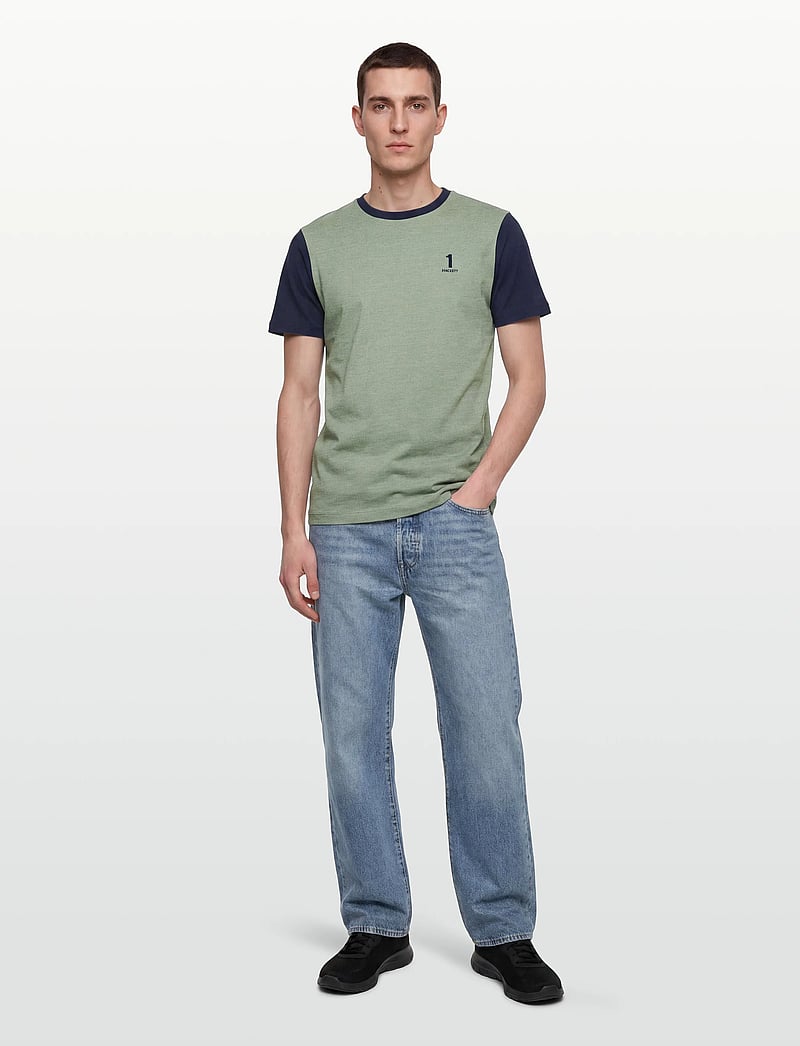 Hackett London - HERITAGE NBR MULTI T - kurzärmelig - sage green - 0