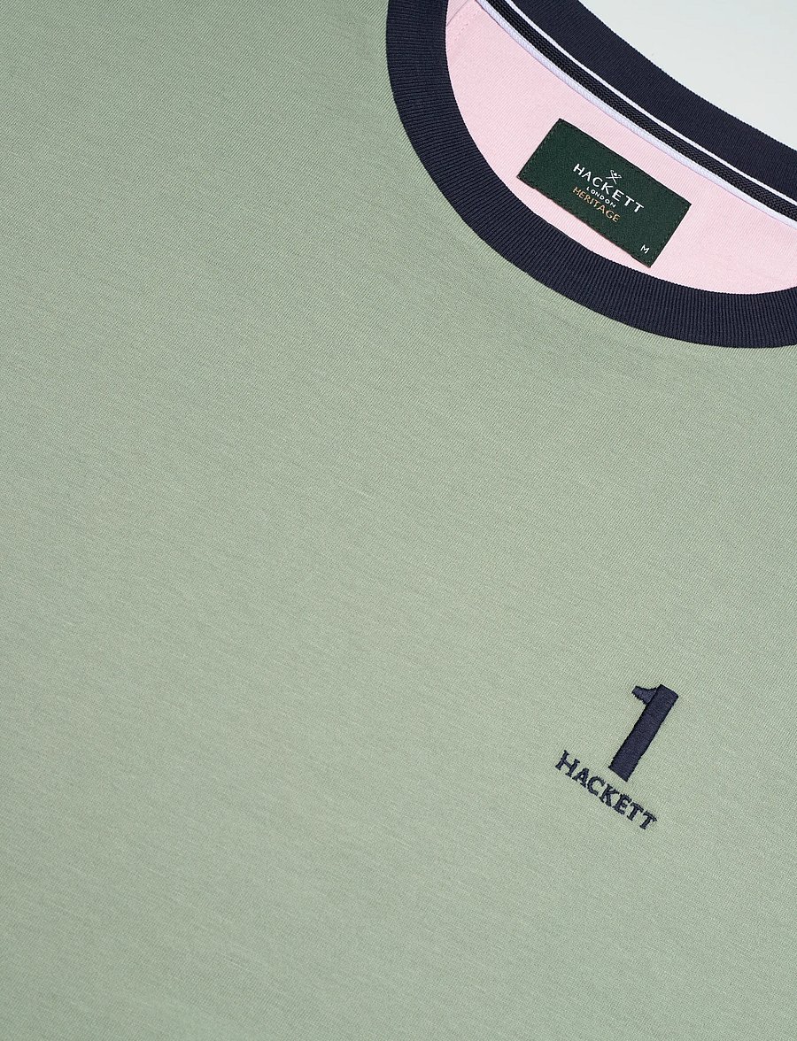 Hackett London - HERITAGE NBR MULTI T - kurzärmelig - sage green - 5