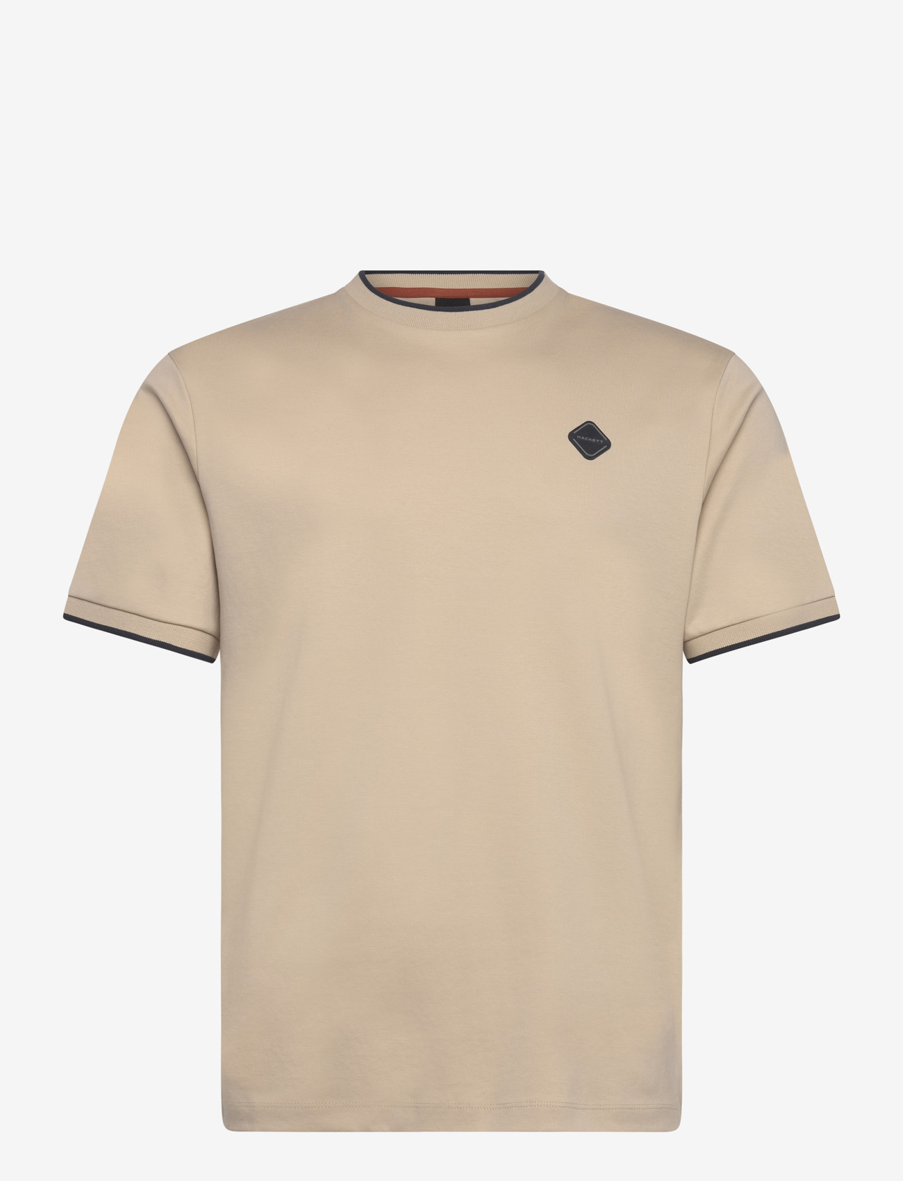 Hackett London - HS BADGE TEE - lühikeste varrukatega t-särgid - stone beige - 0