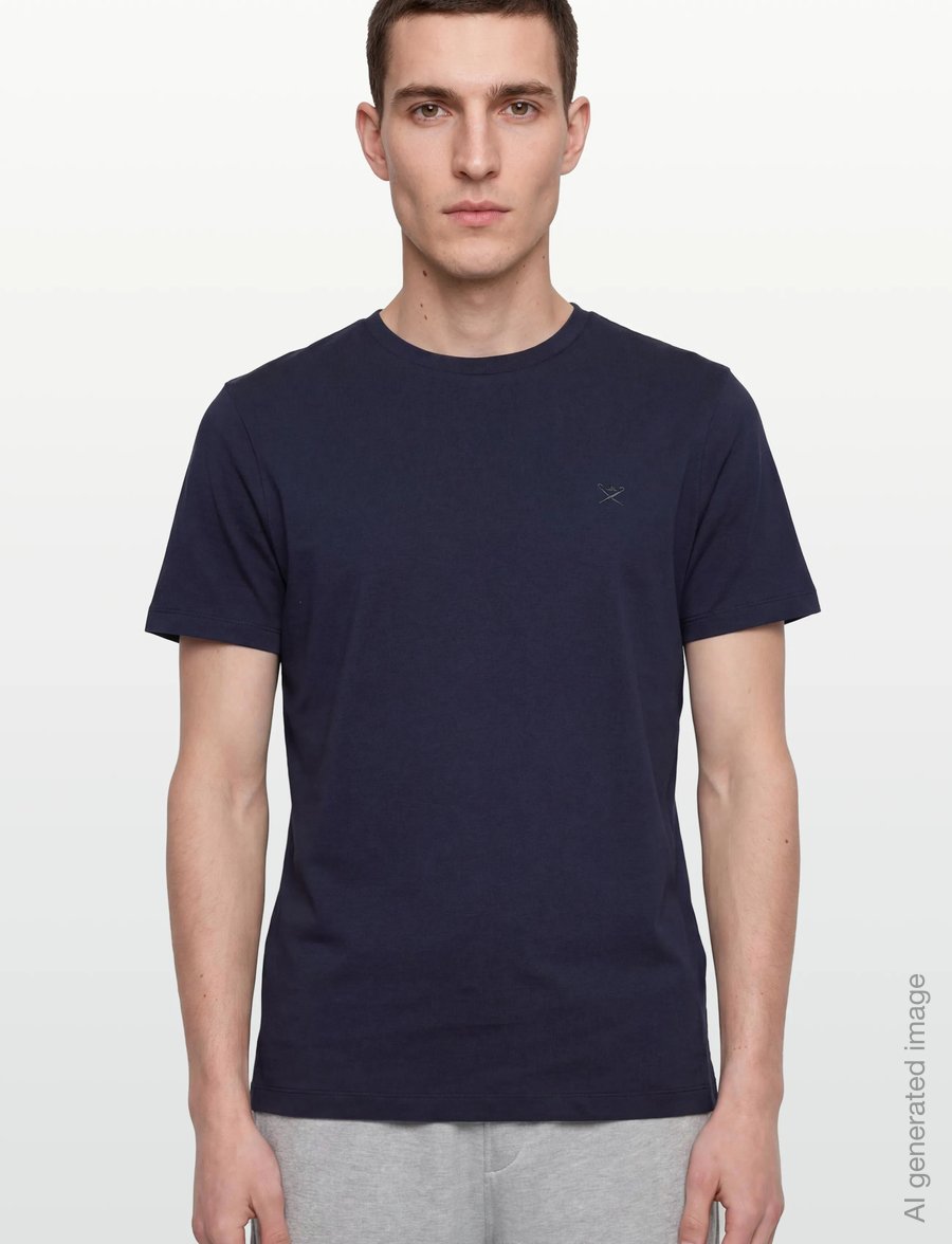 Hackett London - SS LOGO TEE - lühikeste varrukatega t-särgid - ink blue - 3