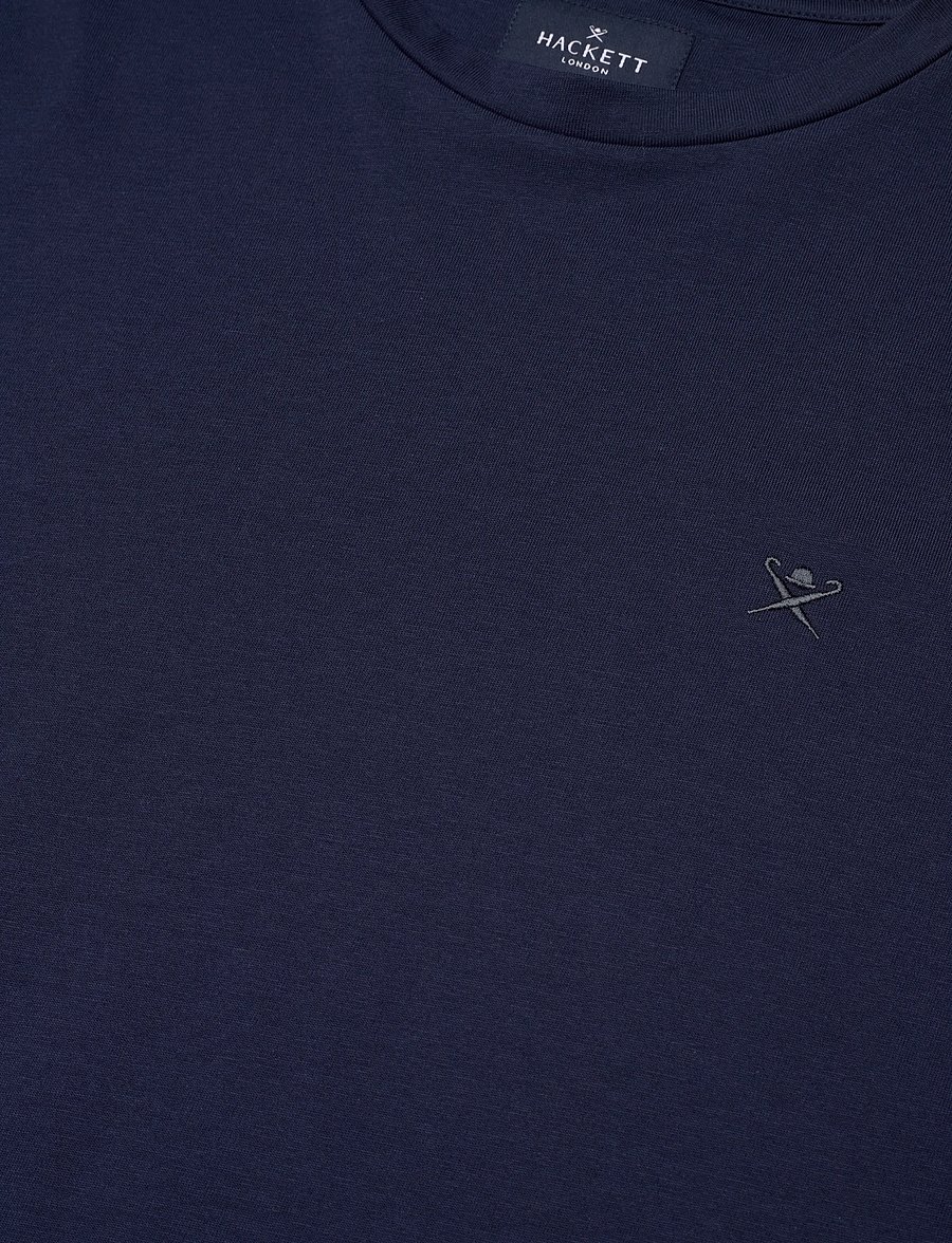 Hackett London - SS LOGO TEE - lühikeste varrukatega t-särgid - ink blue - 5