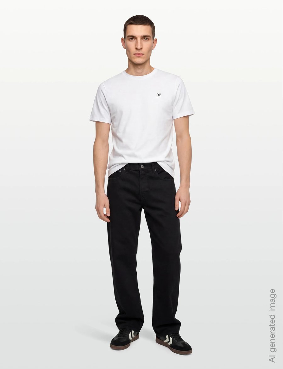 Hackett London - SS LOGO TEE - short-sleeved t-shirts - optic white - 0