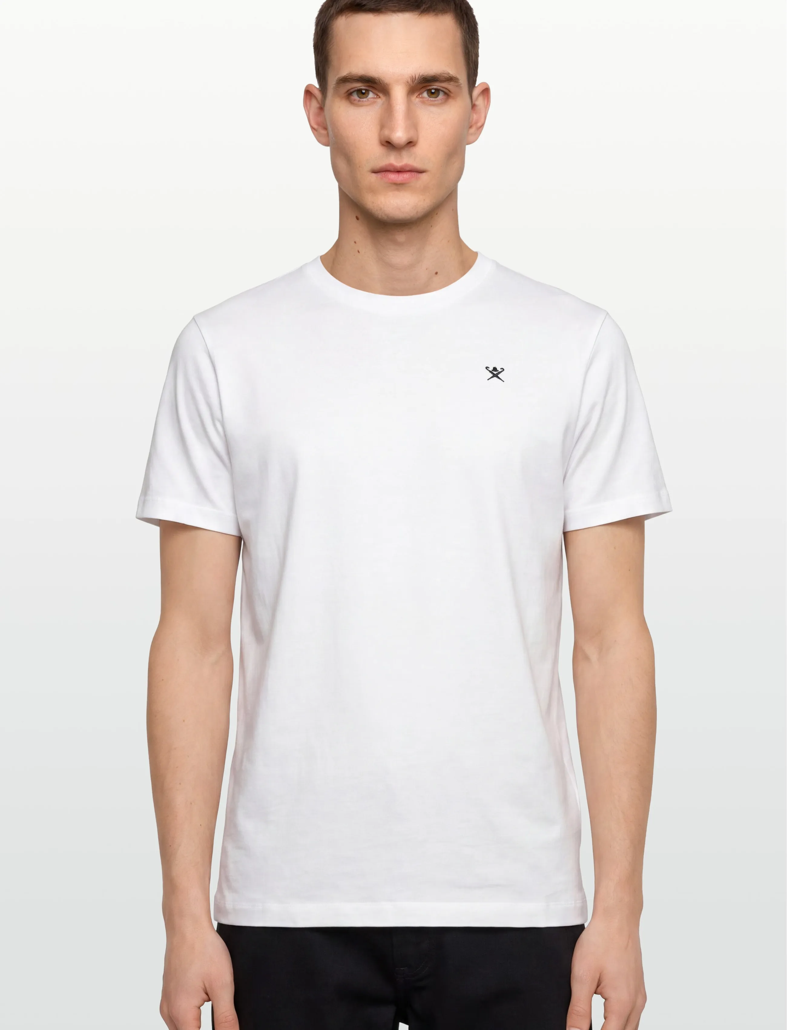 Hackett London - SS LOGO TEE - kortärmade t-shirts - optic white - 3