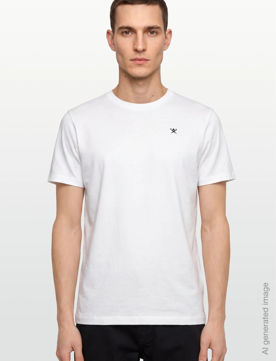 Hackett London - SS LOGO TEE - short-sleeved t-shirts - optic white - 3