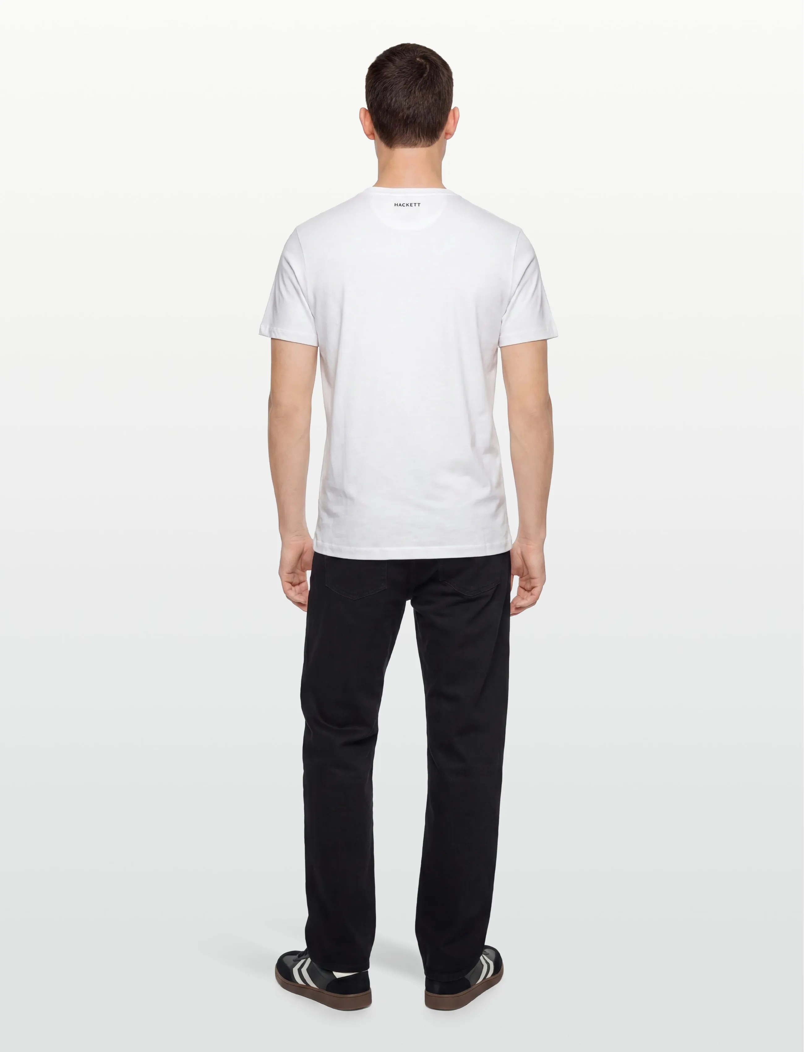 Hackett London - SS LOGO TEE - kortärmade t-shirts - optic white - 4