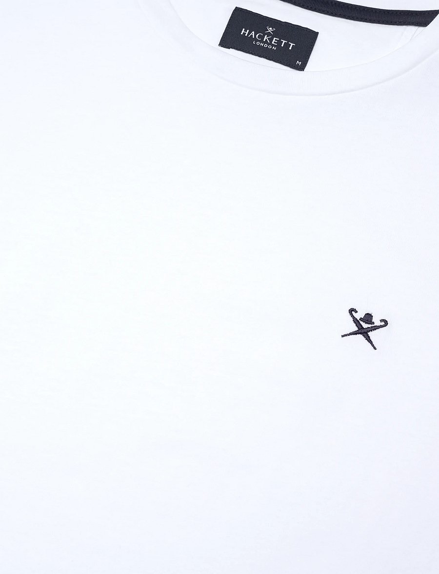 Hackett London - SS LOGO TEE - short-sleeved t-shirts - optic white - 5