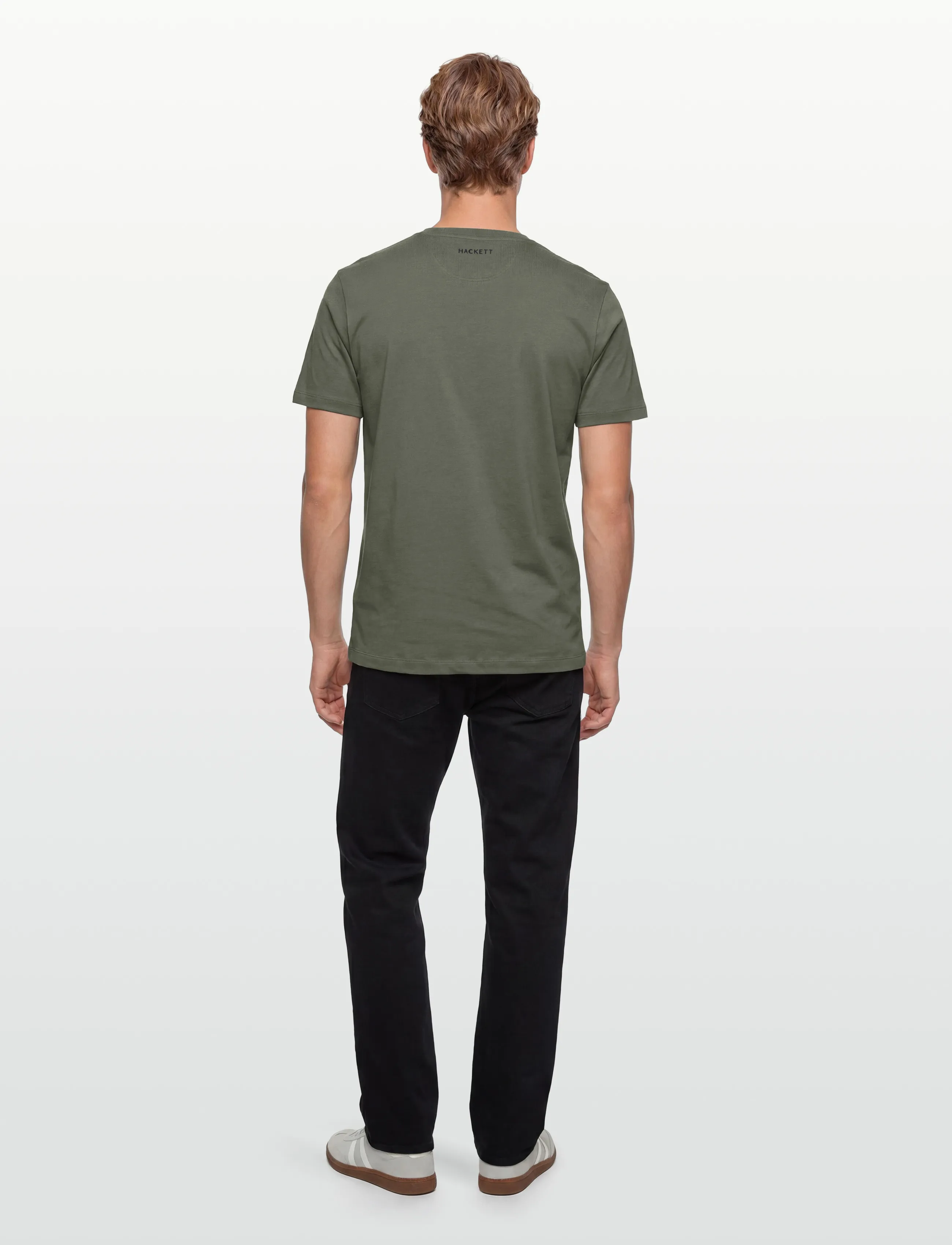 Hackett London - SS LOGO TEE - t-krekli ar īsām piedurknēm - stone green - 4