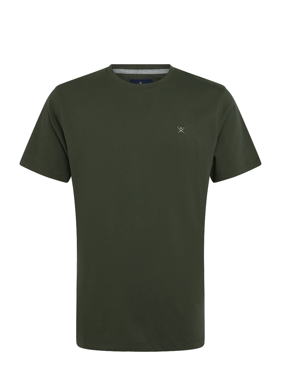 Hackett London - SS LOGO TEE - kurzärmelige t-shirts - hunter green - 0