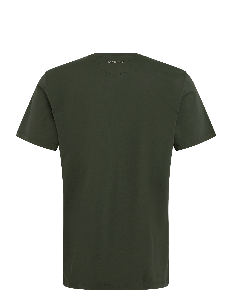 Hackett London - SS LOGO TEE - kurzärmelige t-shirts - hunter green - 1