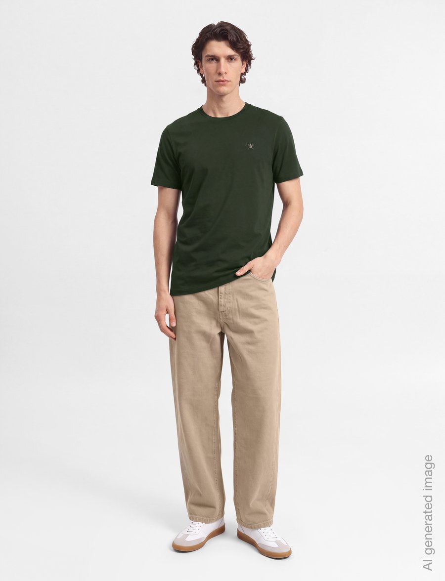 Hackett London - SS LOGO TEE - lühikeste varrukatega t-särgid - hunter green - 0