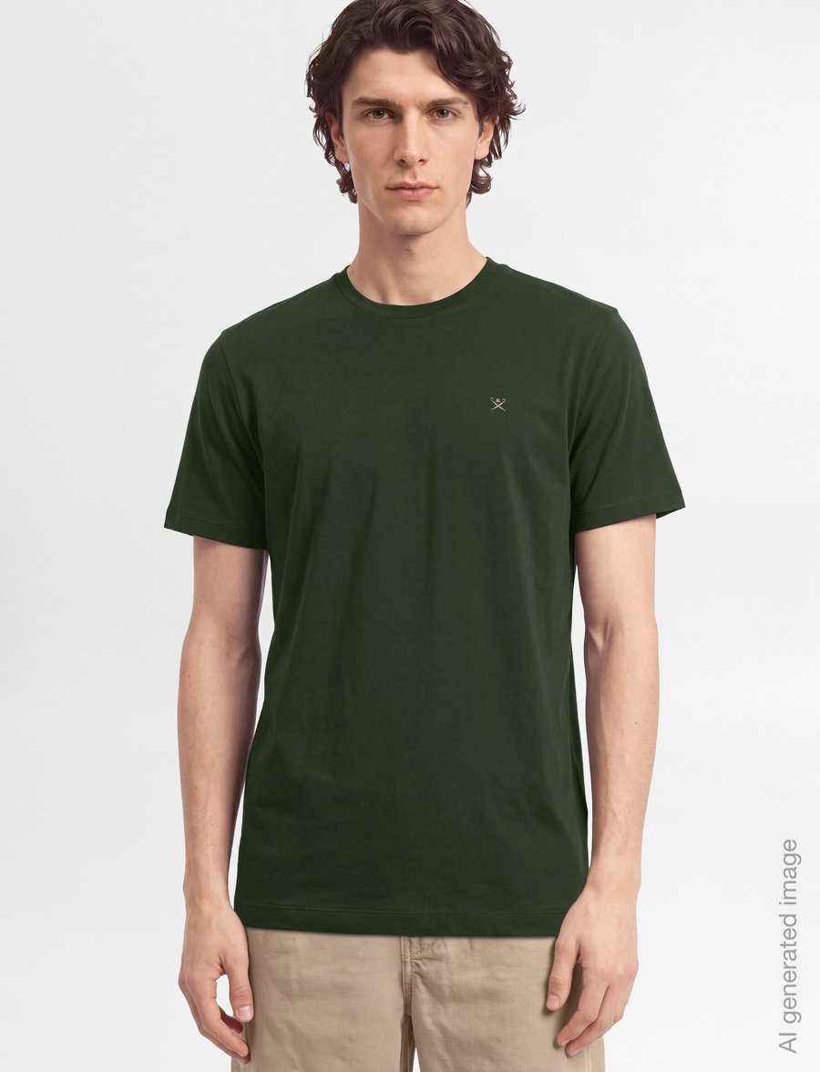 Hackett London - SS LOGO TEE - lühikeste varrukatega t-särgid - hunter green - 3