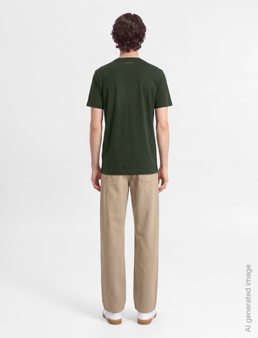 Hackett London - SS LOGO TEE - lühikeste varrukatega t-särgid - hunter green - 4