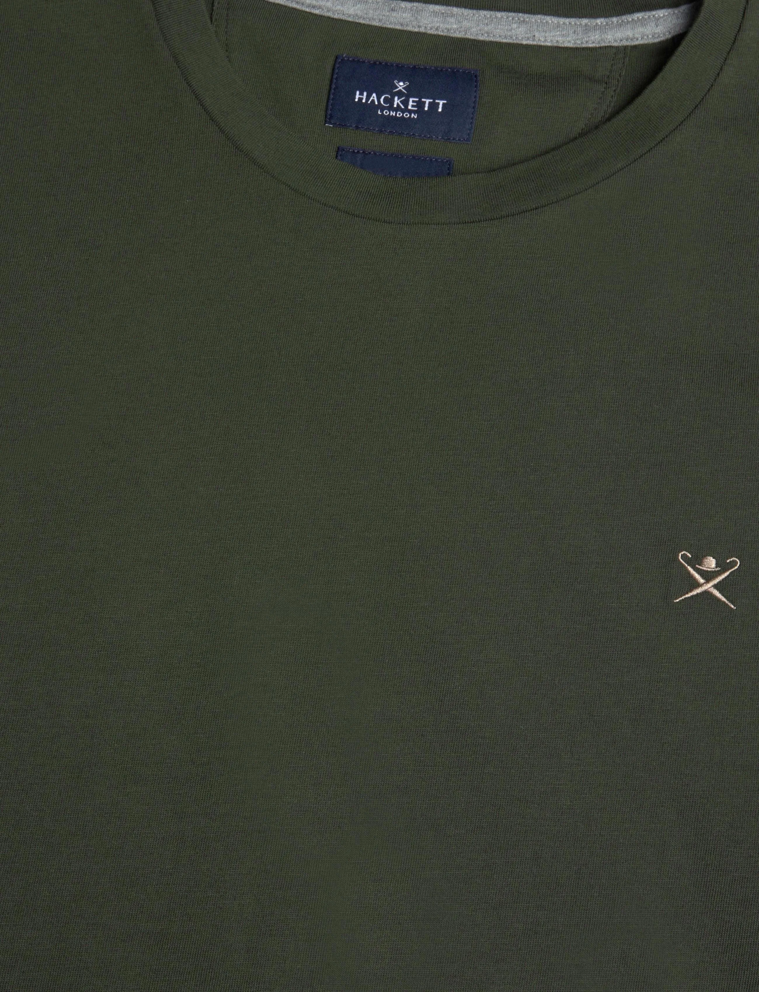 Hackett London - SS LOGO TEE - kurzärmelige t-shirts - hunter green - 2