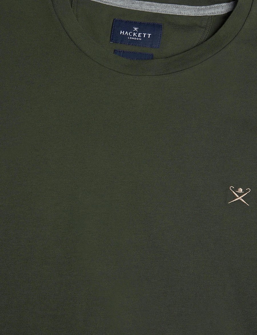 Hackett London - SS LOGO TEE - kurzärmelige t-shirts - hunter green - 2