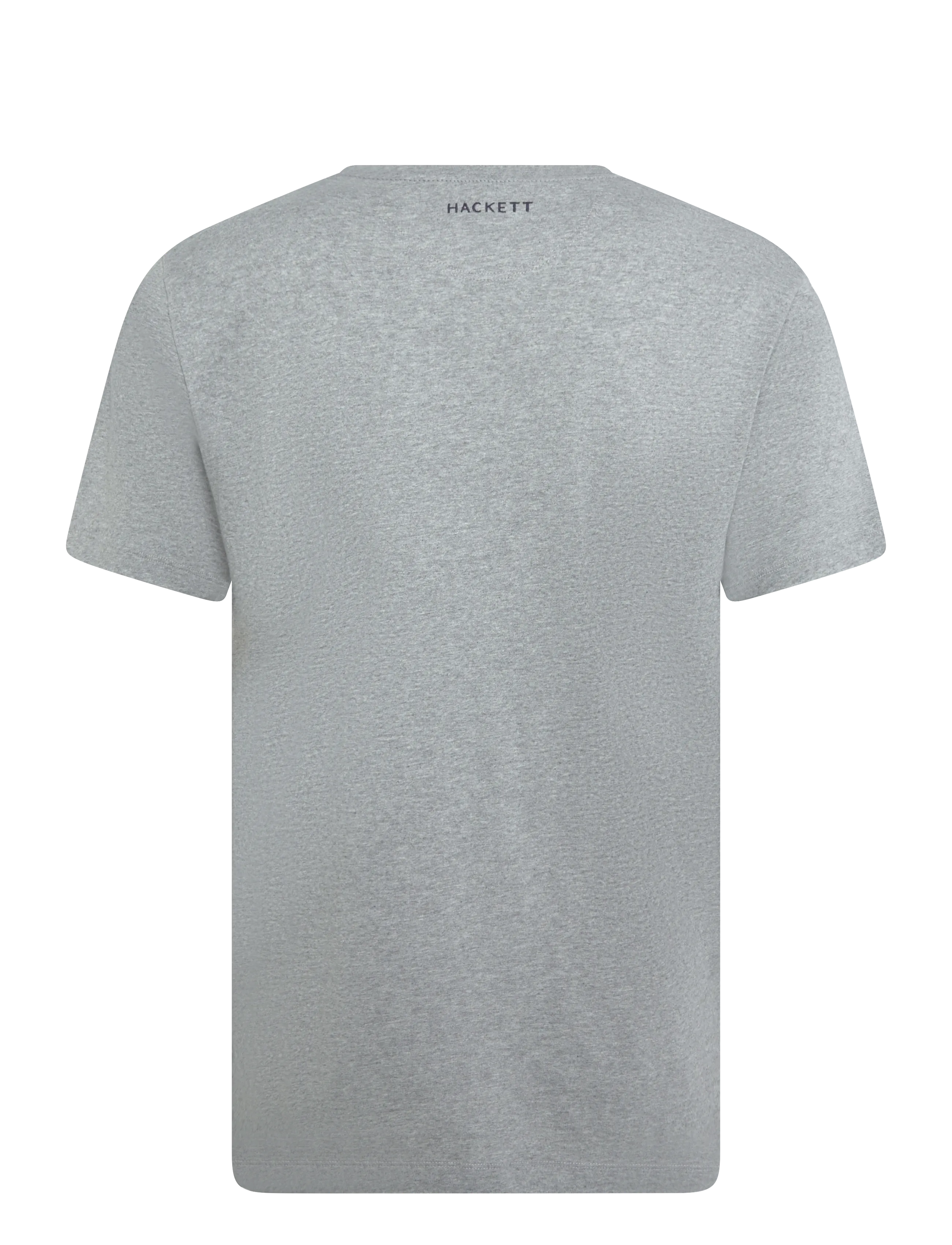 Hackett London - SS LOGO TEE - kurzärmelige t-shirts - light grey marl - 1
