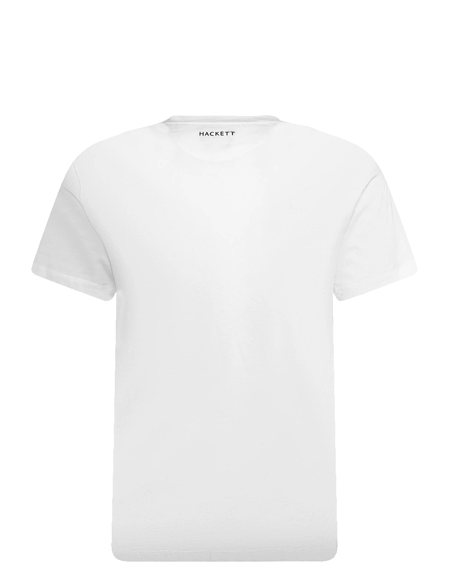 Hackett London - SS LOGO TEE - kurzärmelige t-shirts - white - 1