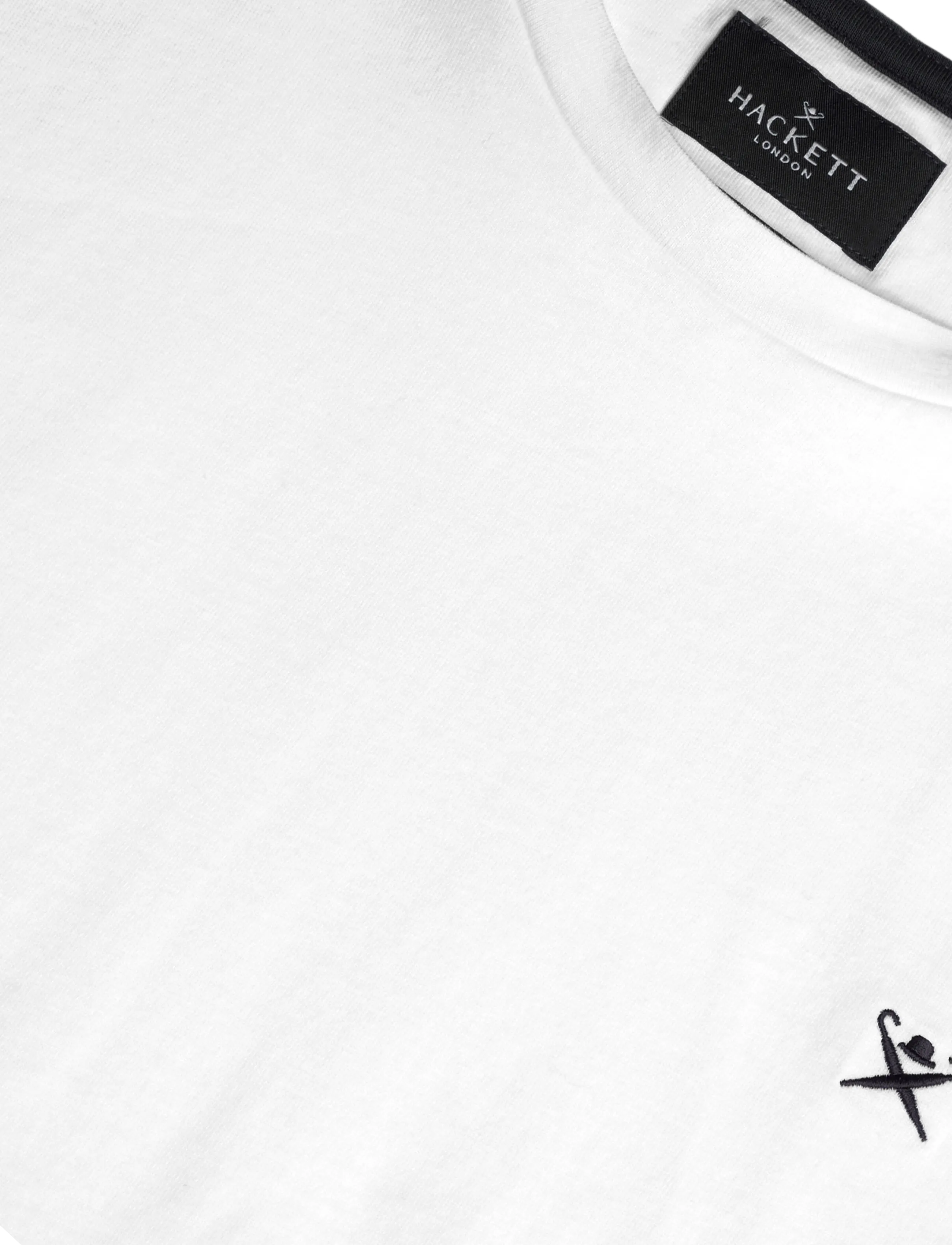 Hackett London - SS LOGO TEE - kurzärmelige t-shirts - white - 2
