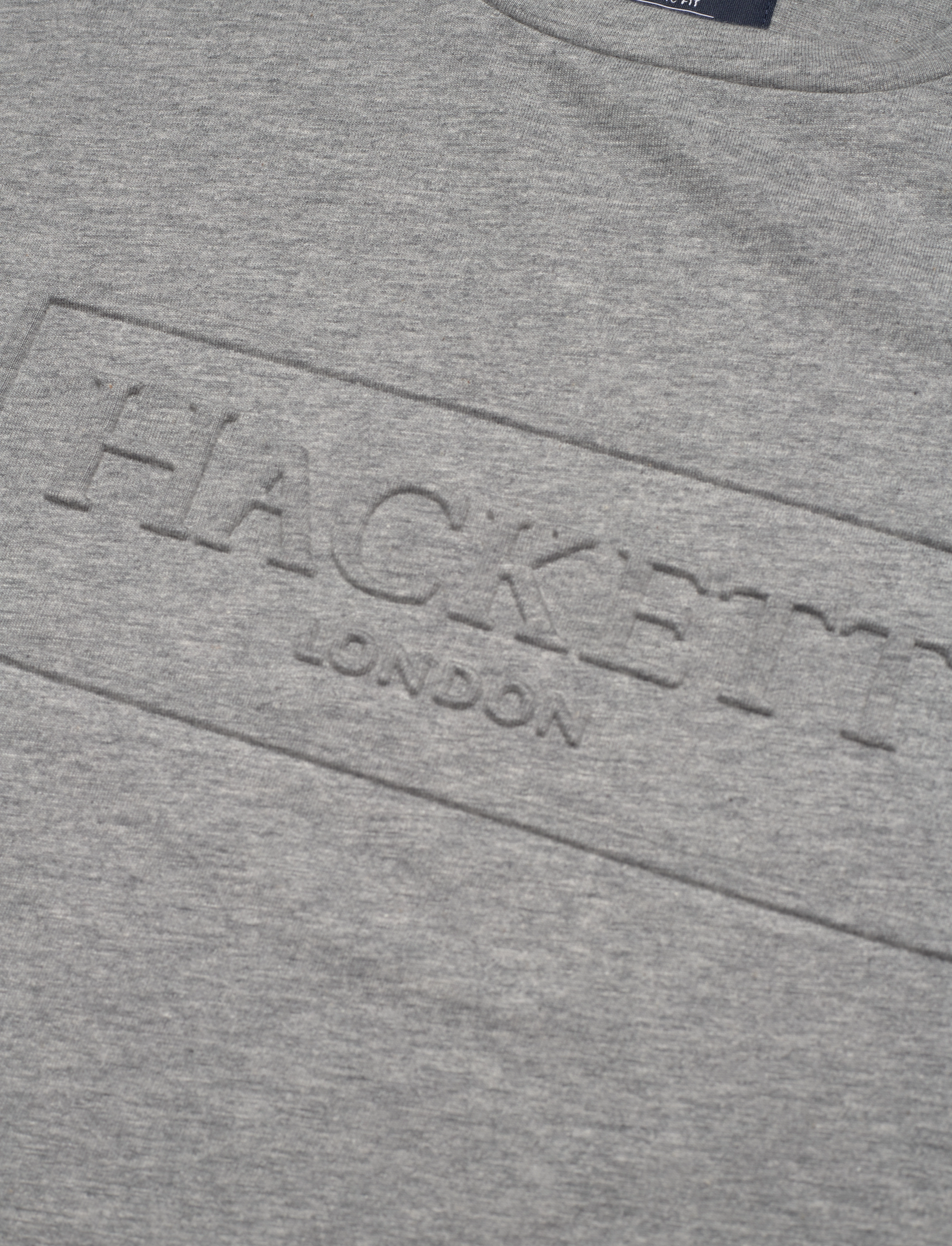 Hackett London - EMBOSSED TEE - grey marl - 2