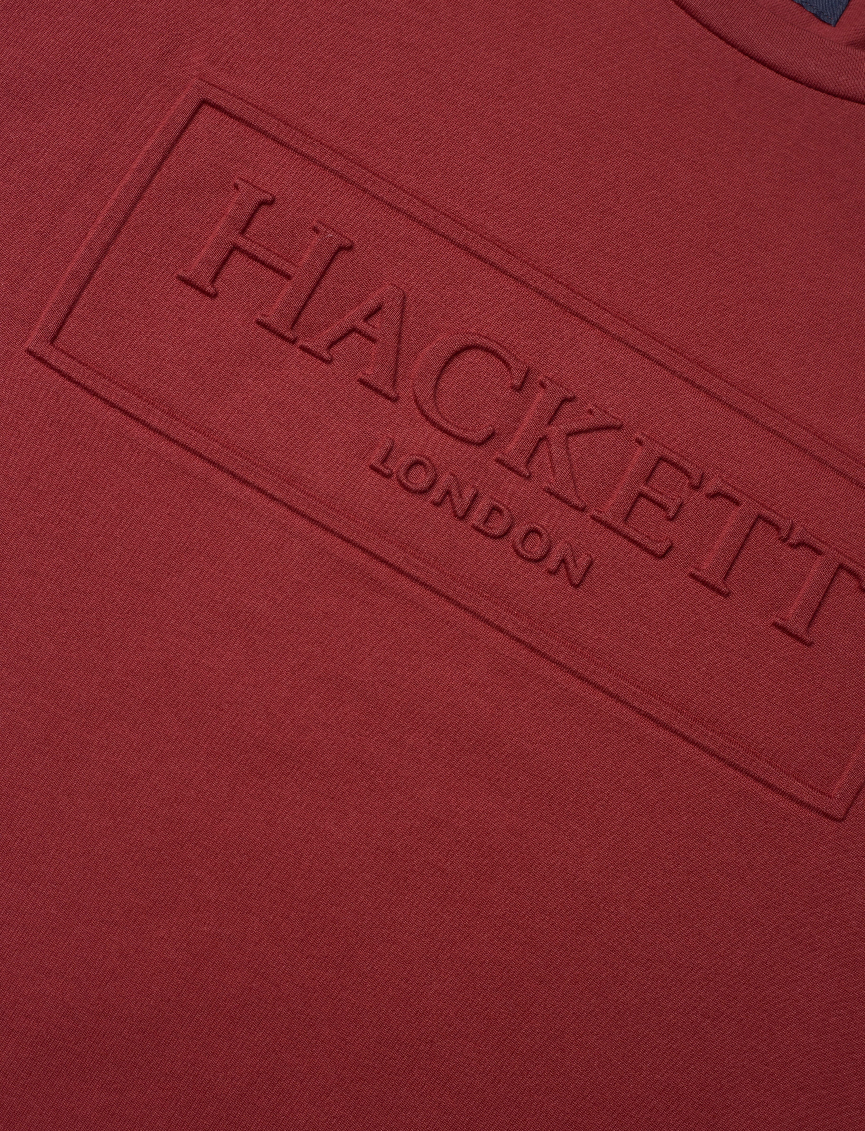 Hackett London - EMBOSSED TEE - syrah - 2