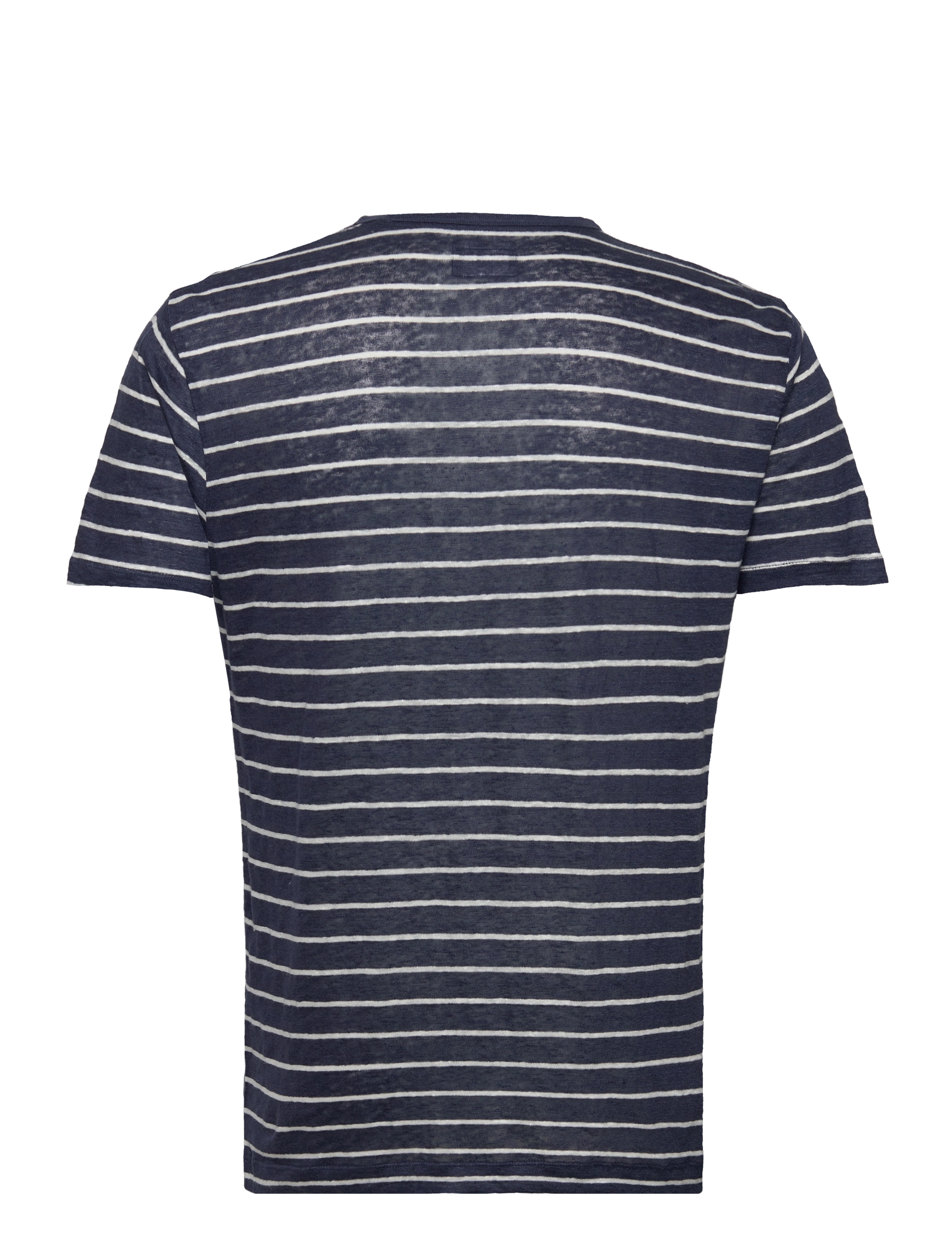Hackett London - LINEN KNIT STRPE TEE - night navy - 1