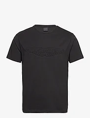 Hackett London - AM EMBOSS TEE - kortærmede t-shirts - black - 0