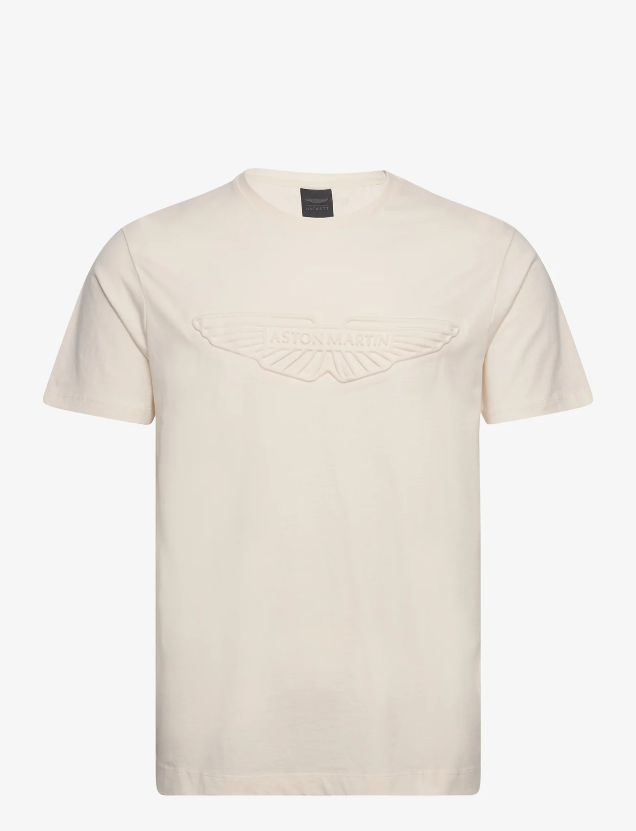 Hackett London - AM EMBOSS TEE - kortermede t-skjorter - ecru white - 0