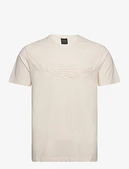 Hackett London - AM EMBOSS TEE - short-sleeved t-shirts - ecru white - 0