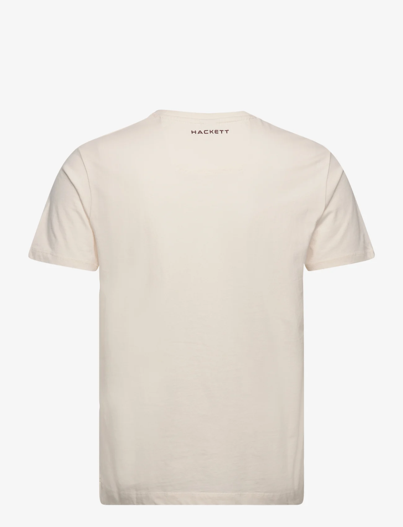 Hackett London - AM EMBOSS TEE - kortermede t-skjorter - ecru white - 1