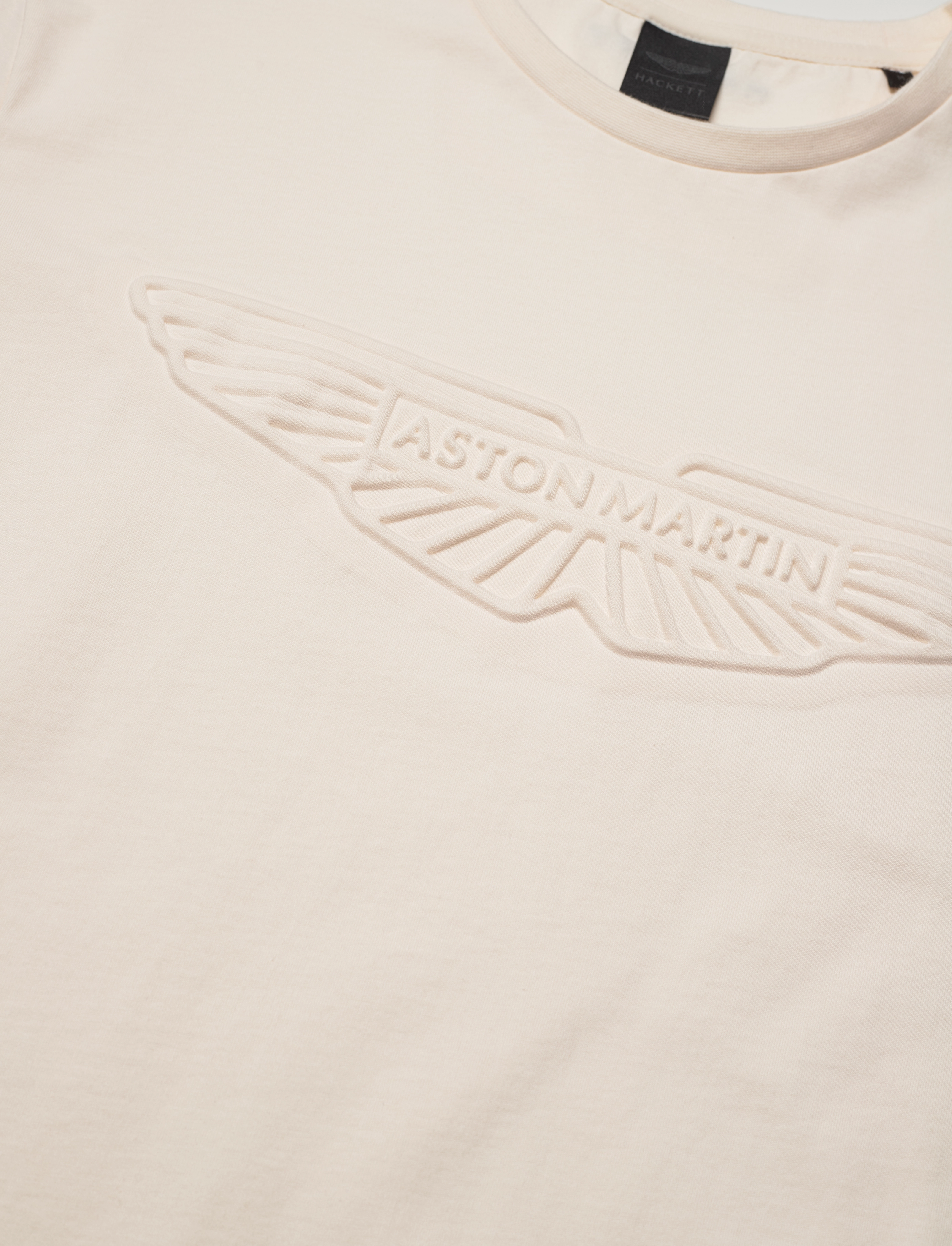 Hackett London - AM EMBOSS TEE - ecru white - 2