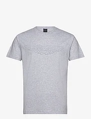 Hackett London - AM EMBOSS TEE - short-sleeved t-shirts - ice grey - 0
