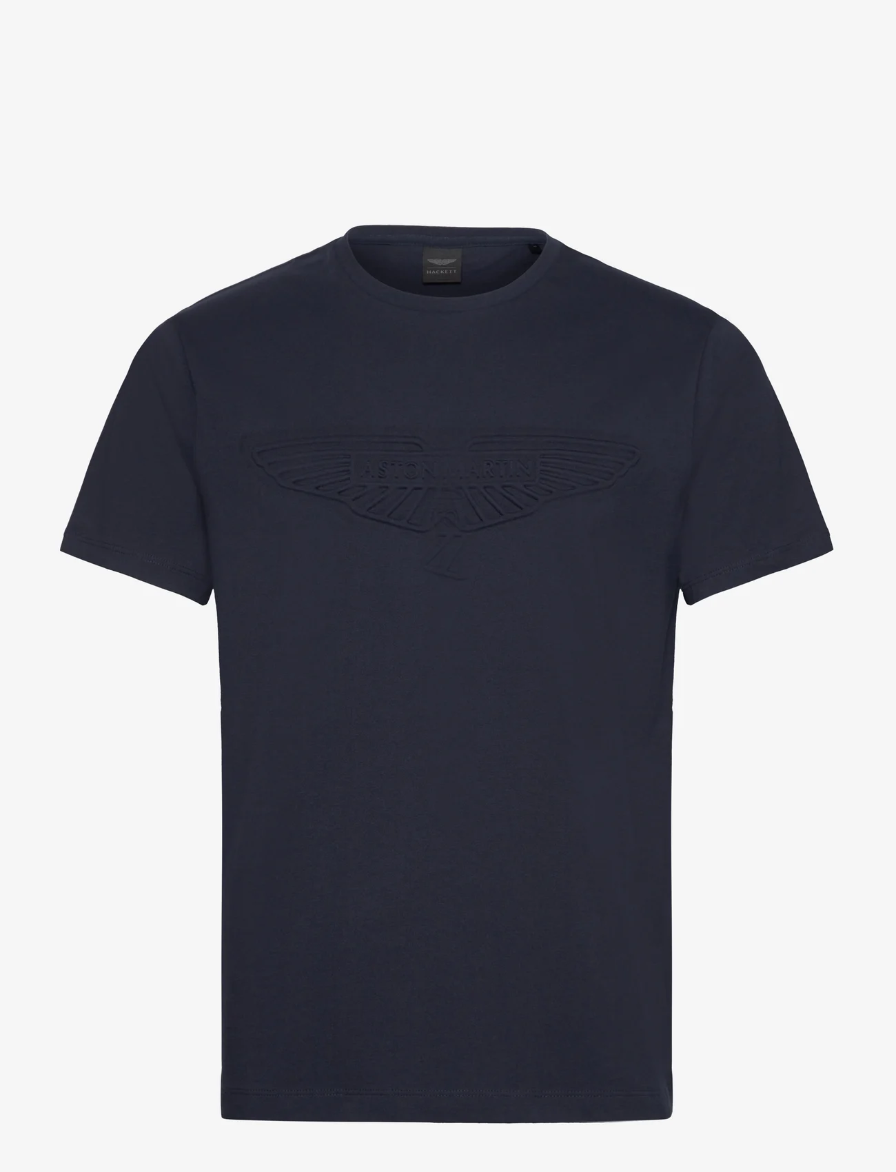 Hackett London - AM EMBOSS TEE - kortärmade t-shirts - navy blue - 0