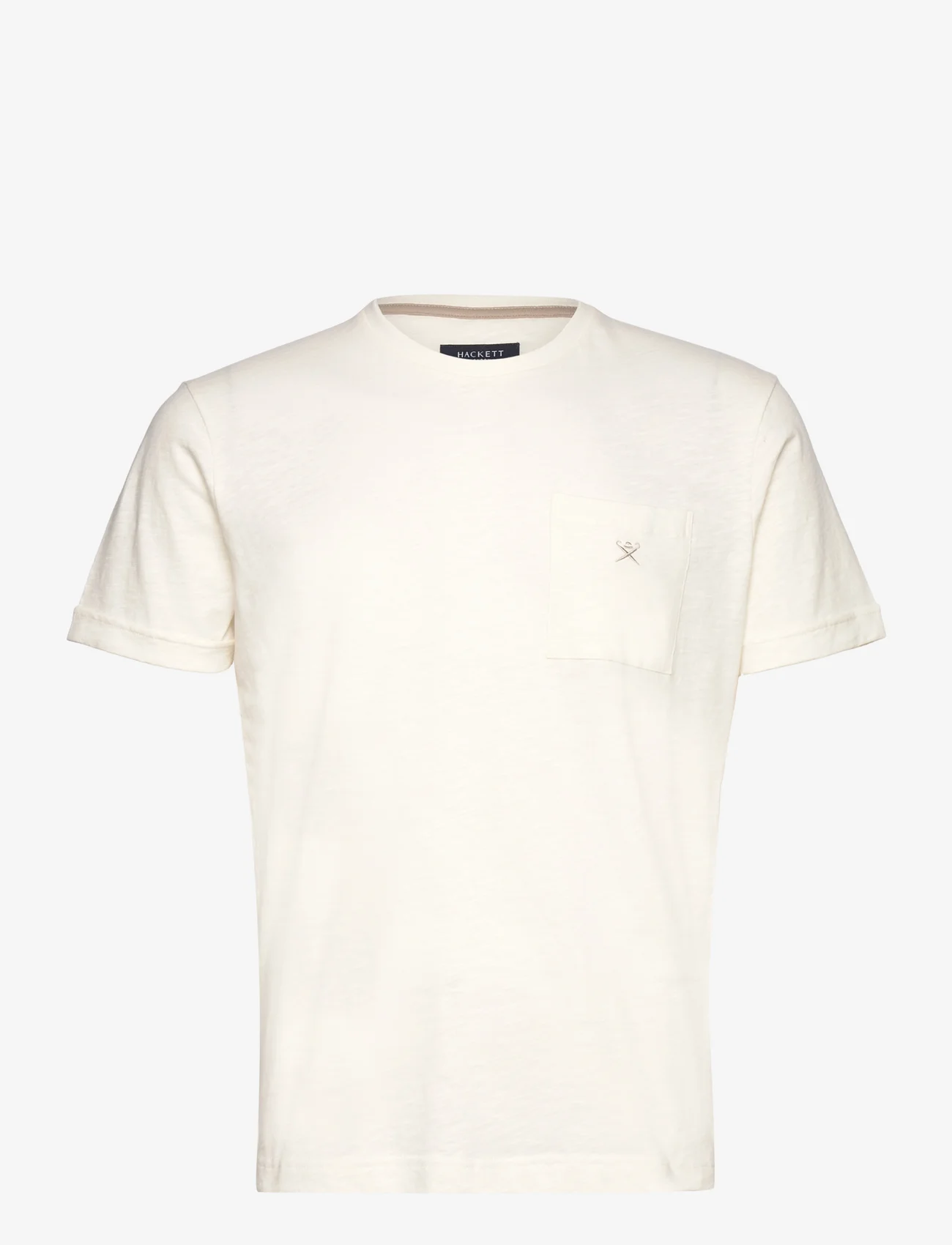 Hackett London - CTN LINEN POCKET TEE - laisvalaikio marškinėliai - off white - 0