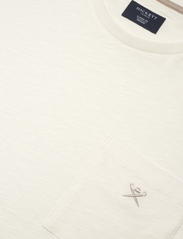 Hackett London - CTN LINEN POCKET TEE - laisvalaikio marškinėliai - off white - 2