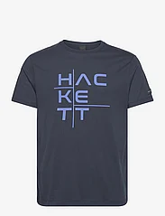 Hackett London - HS CATIONIC GRAPHIC - short-sleeved t-shirts - navy blue - 0