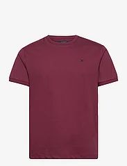 Hackett London - JERSEY TIPPED TEE - short-sleeved t-shirts - berry purple - 0