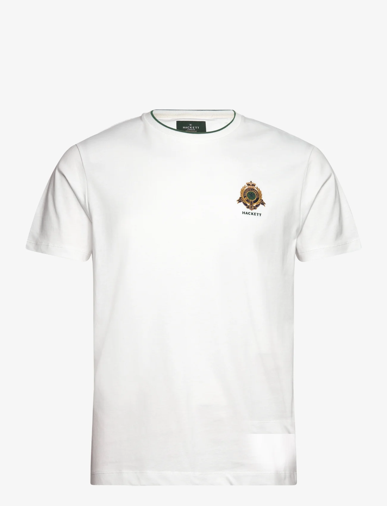Hackett London - HERITAGE LOGO TEE - short-sleeved t-shirts - white - 0