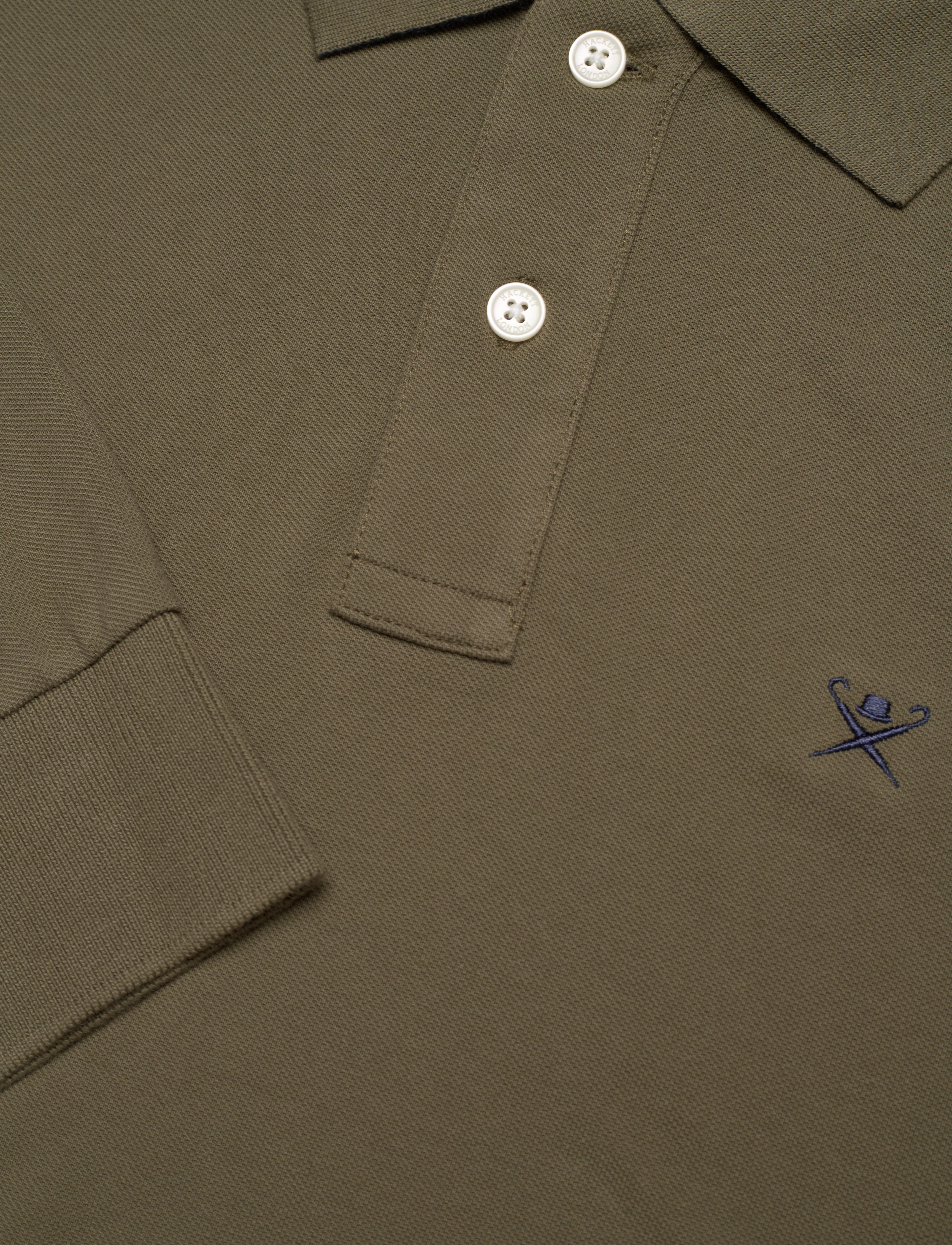 Hackett London - SLIM FIT LOGO LS - långärmade pikéer - ivy - 2