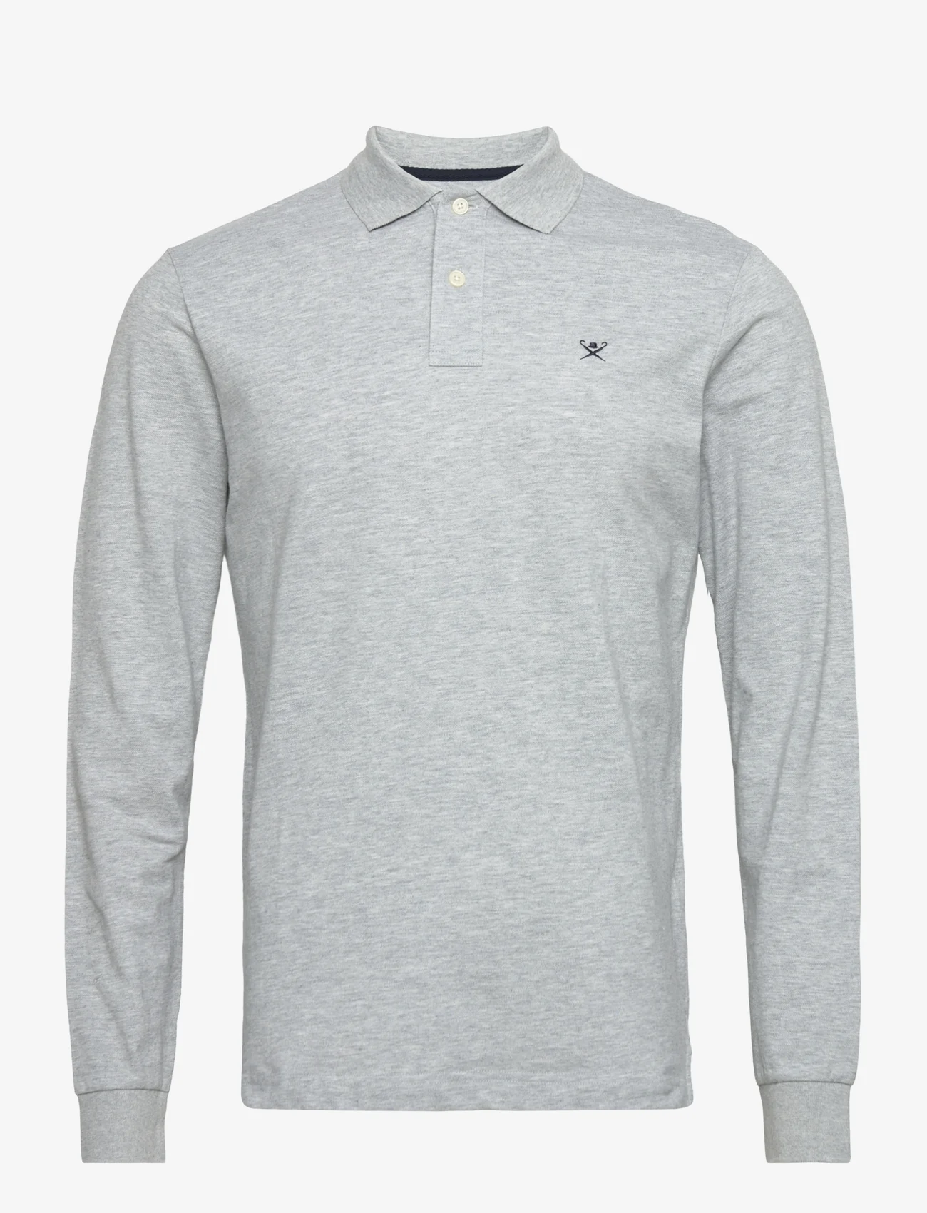 Hackett London - SLIM FIT LOGO LS - polo marškinėliai ilgomis rankovėmis - light grey marl - 0