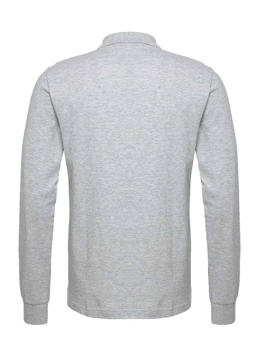 Hackett London - SLIM FIT LOGO LS - långärmade pikéer - light grey marl - 1