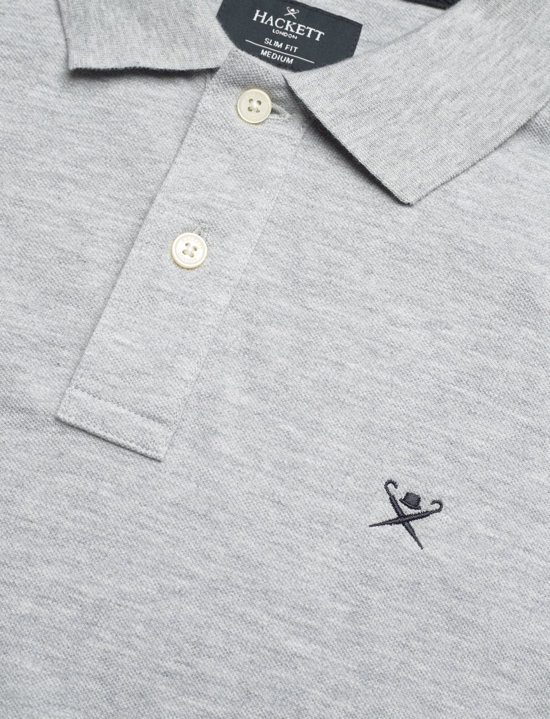 Hackett London - SLIM FIT LOGO LS - langärmelig - light grey marl - 2