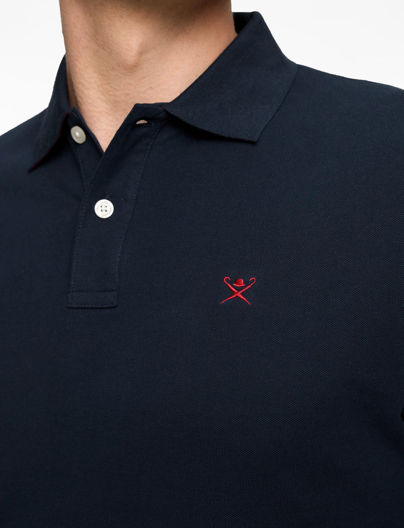 Hackett London - SLIM FIT LOGO LS - pikkade varrukatega polod - navy - 5