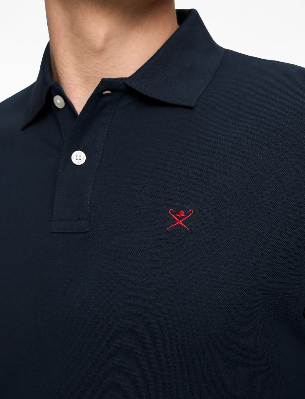 Hackett London - SLIM FIT LOGO LS - langærmede poloer - navy - 5