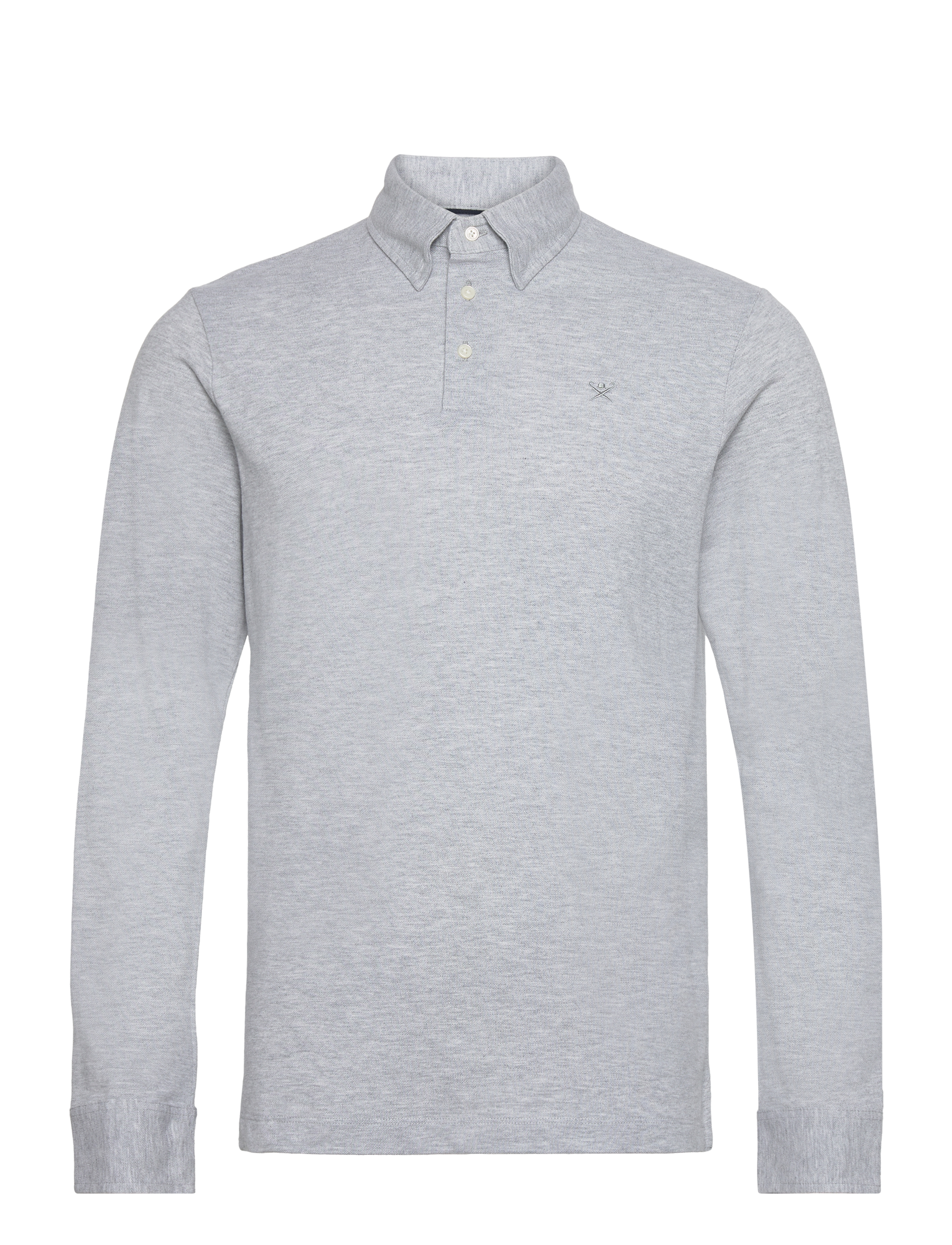 BTNDOWN POLO LS - LIGHT GREY
