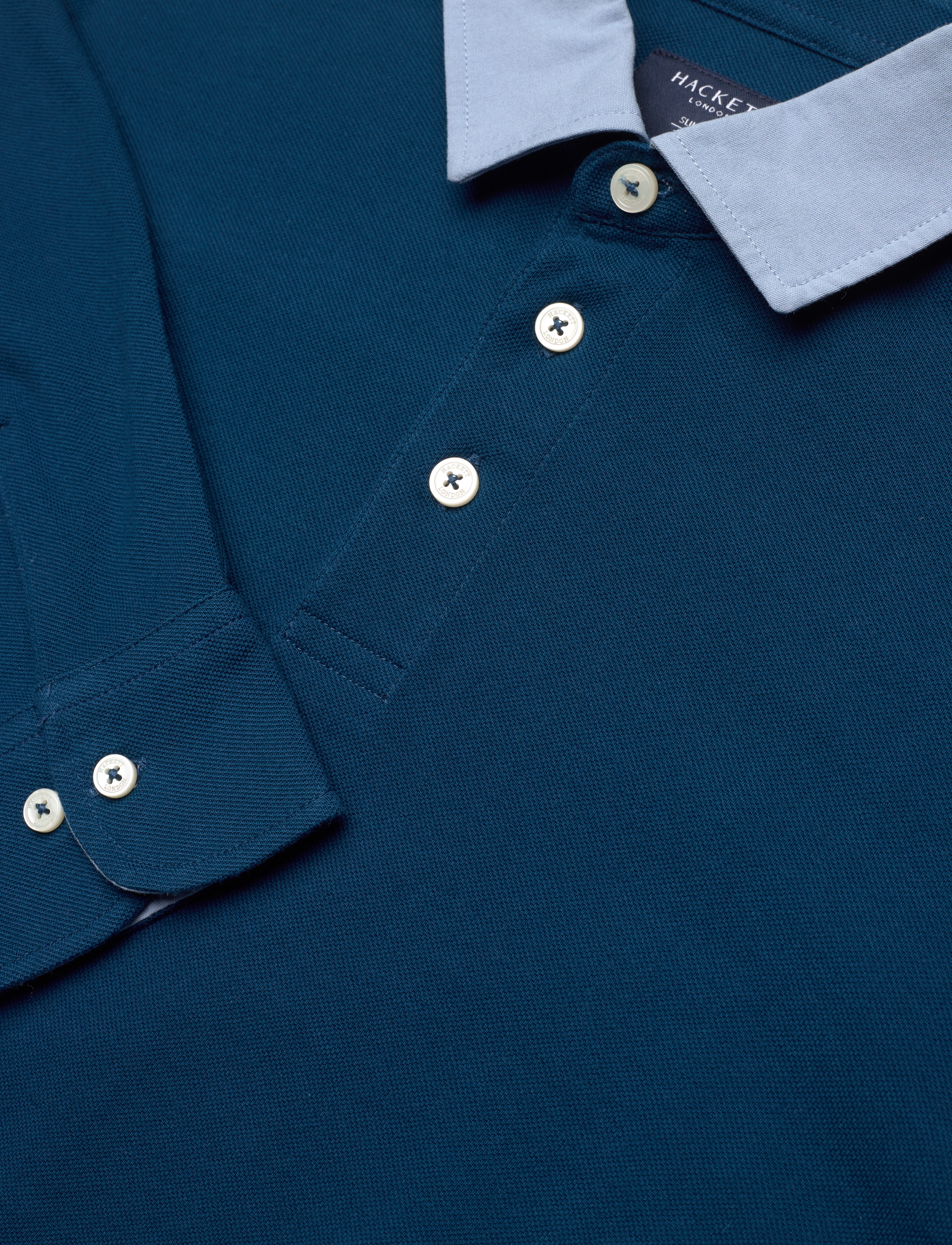 Hackett London - WOVEN COLLAR LS - midnight blue - 2