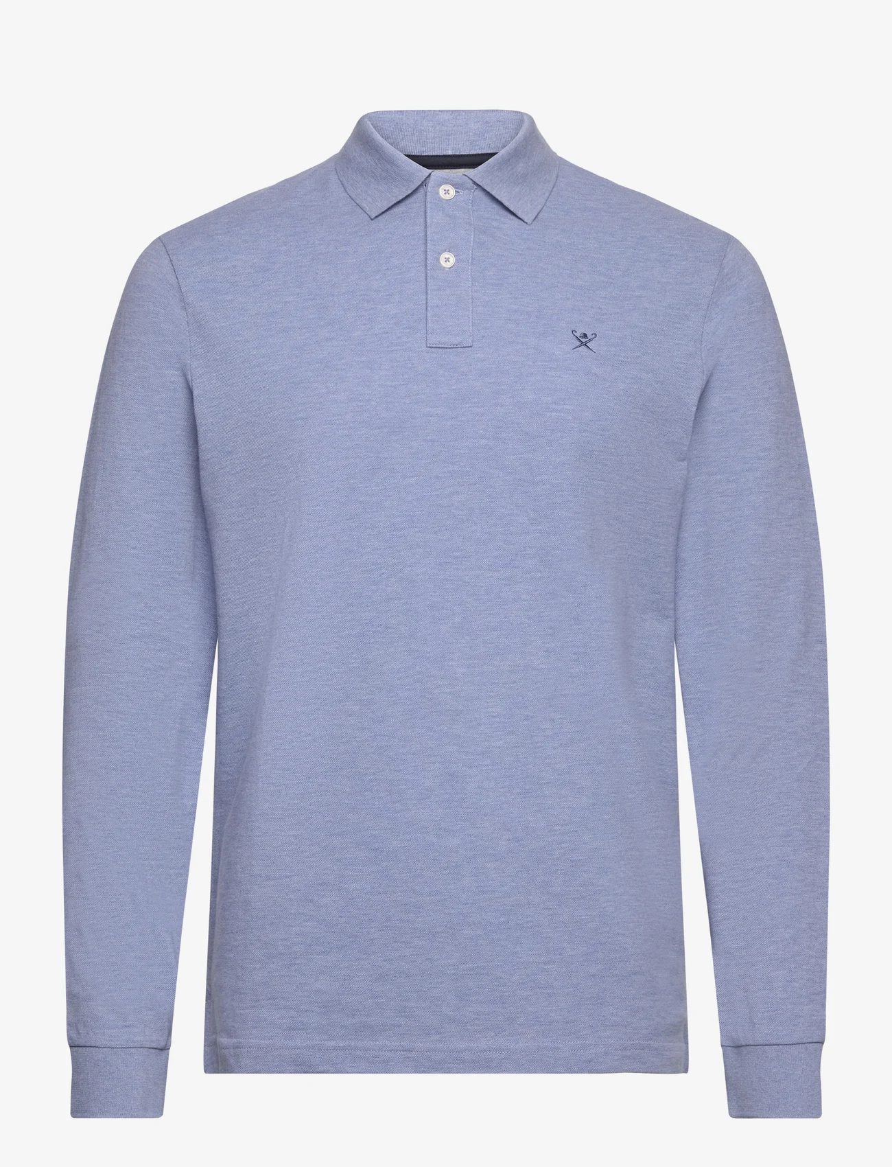 Hackett London - CLASSIC FIT LOGO LS - trikotažiniai polo marškinėliai - chambray blue - 0