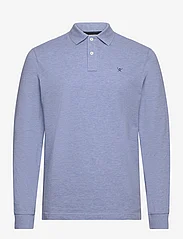 Hackett London - CLASSIC FIT LOGO LS - trikotažiniai polo marškinėliai - chambray blue - 0