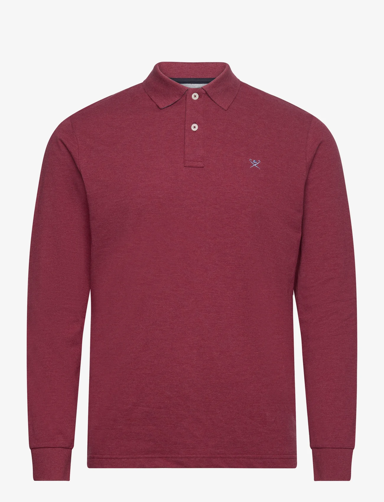Hackett London - CLASSIC FIT LOGO LS - trikotažiniai polo marškinėliai - dusty red - 0